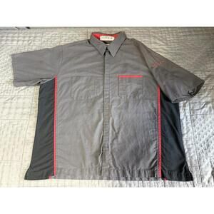 Men’s 2XL Nissan Mechanic Work Shirt Gray Short Sleeve Automotive Uniform